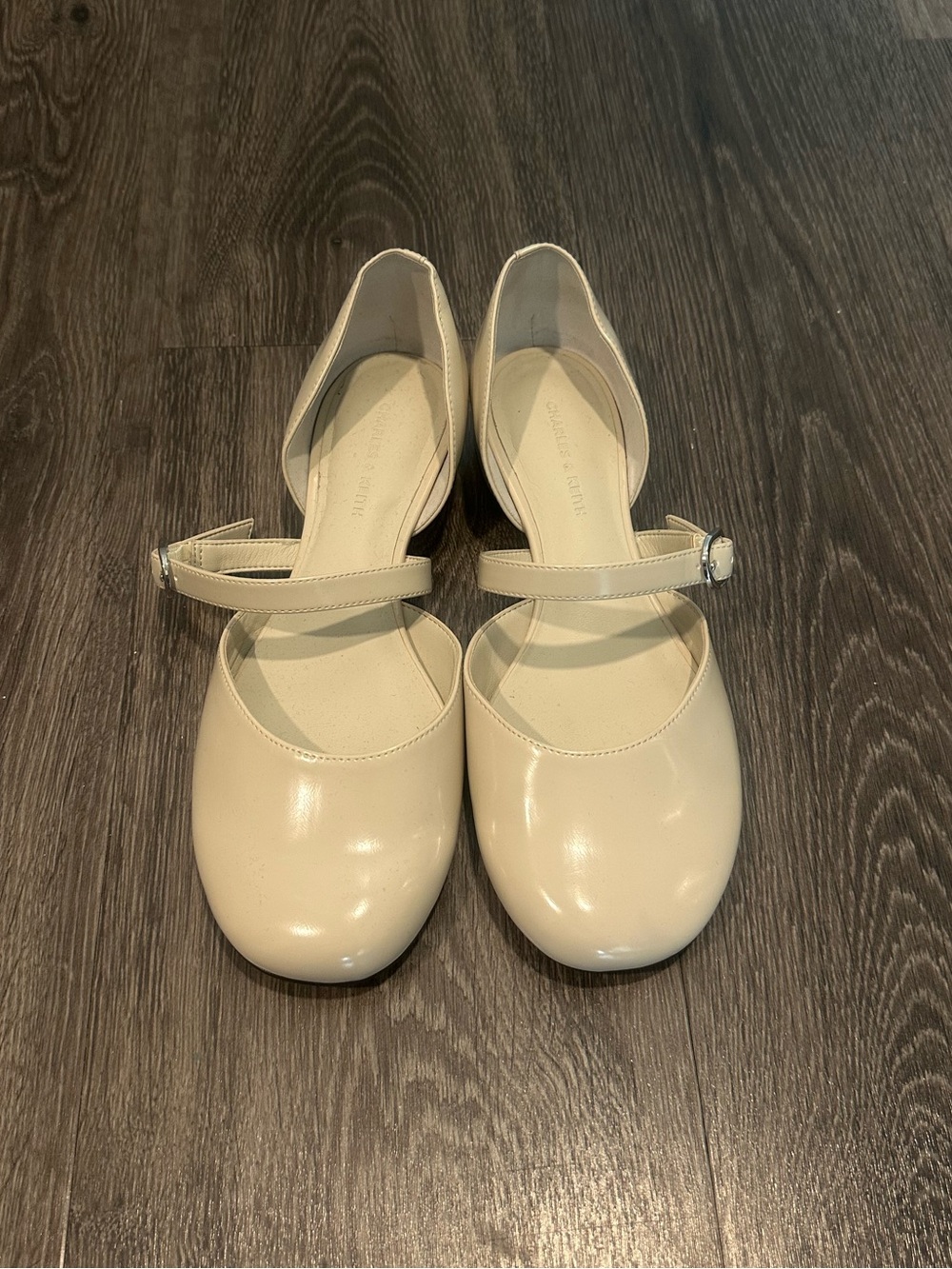 Charles & Keith Cream Mary Jane Dress Shoes